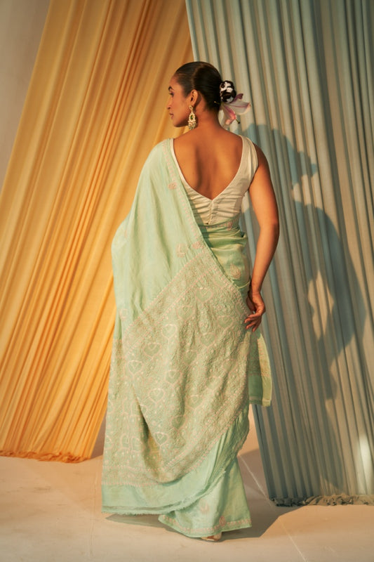 Mulberry Silk Peepal Saree